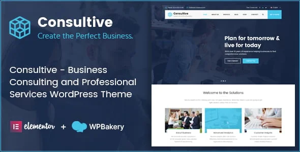 Consultive - Business Consulting and Professional Services WordPress Theme — homepage layout