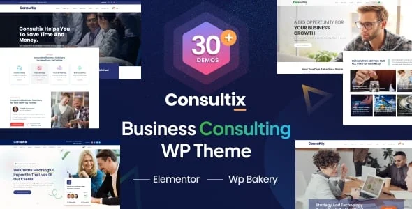 Consultix - Business Consulting WordPress Theme — homepage layout