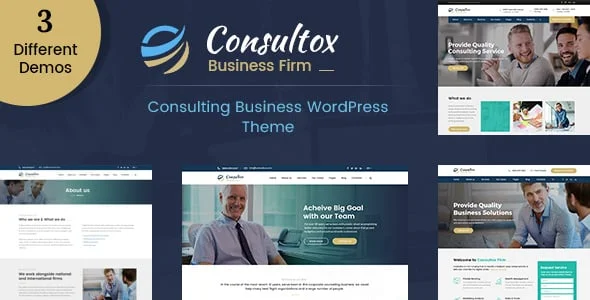 Consultox - Consulting Business WordPress Theme — homepage layout