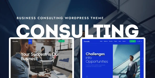 Consultz - Business Consulting WordPress Theme — homepage layout