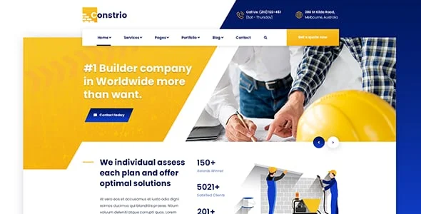 Contio - Construction WordPress Theme — blog and article listing