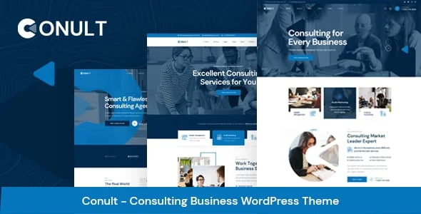 Conult - Consulting Business WordPress Themes — homepage layout