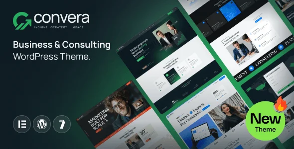 Convera - Business Consulting WordPress Theme — homepage layout