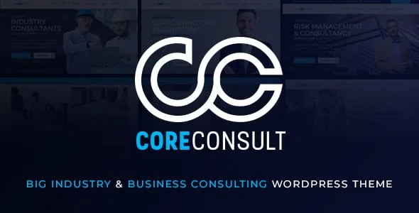 Coreconsult - Big Industry & Business Consulting WordPress Theme — homepage layout