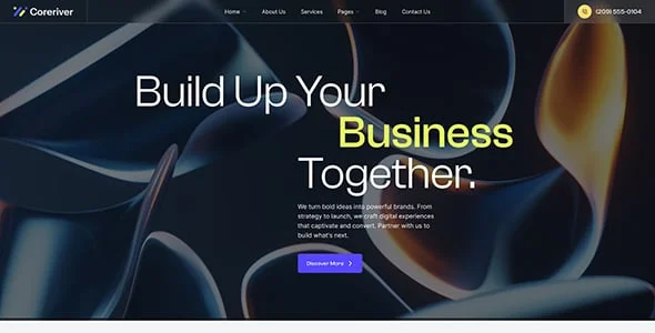 Coreriver - Startup & Digital Agency WordPress Theme — interior page design