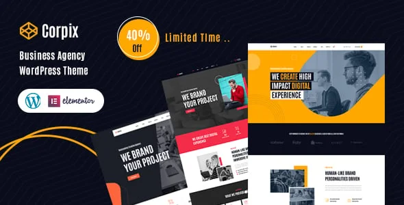 Corpix - Business Agency WordPress Theme — homepage layout