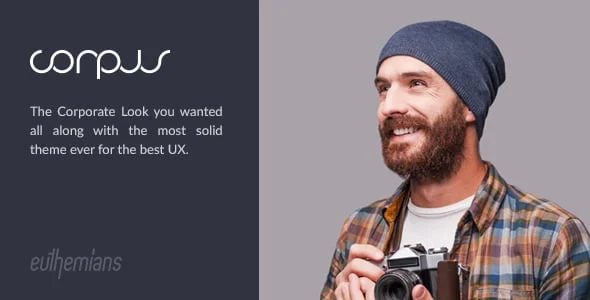 Corpus - Responsive Corporate WordPress Theme — homepage layout