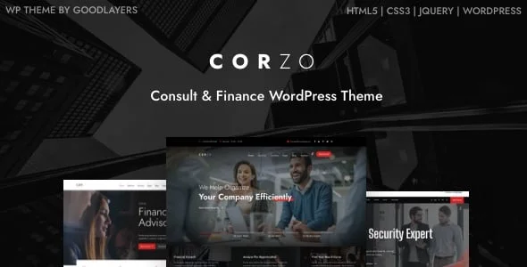 Corzo - Consulting WordPress — homepage layout