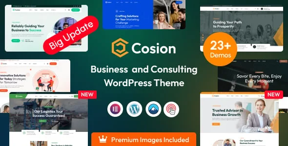 Cosion - Business Consulting WordPress Theme — homepage layout