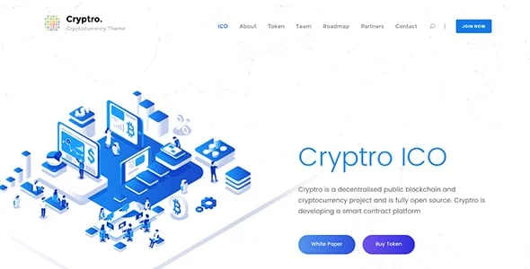 Cryptro - Crypto, NFT, Blockchain, Bitcoin WordPress — blog and article listing