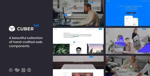 Cuber | Responsive Multipurpose WordPress Theme — homepage layout