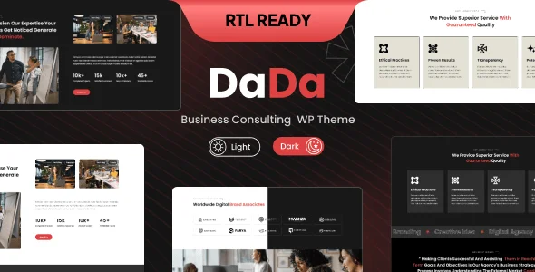 DaDa - Business Consulting Theme — homepage layout