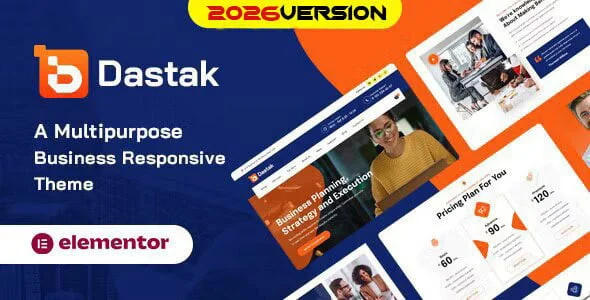 Dastak - A Small Business Responsive Theme — homepage layout