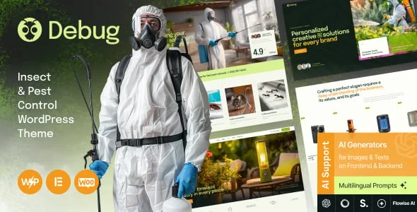 Debug - Pest Control WordPress Theme — homepage layout