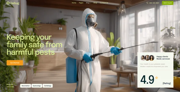 Debug - Pest Control WordPress Theme — blog and article listing