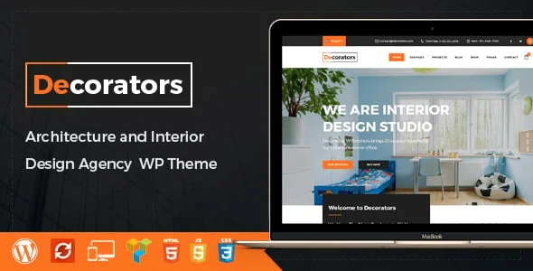 Decorators - WordPress Theme for Architecture & Modern Interior Design Studio — homepage layout