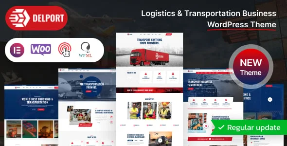 Delport - Logistics & Transportation Business WordPress Theme + RTL — homepage layout