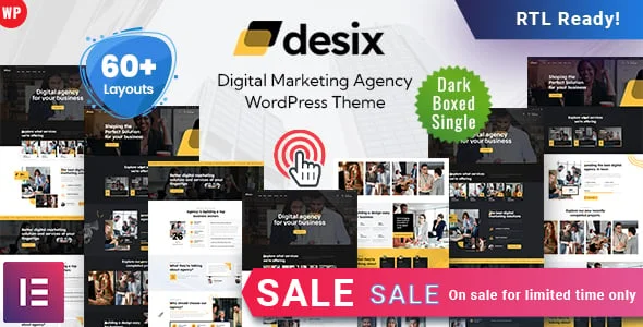 Desix - Digital Agency WordPress — homepage layout