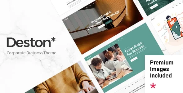 Deston - Corporate Business WordPress Theme — homepage layout