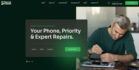 Devicemaster – Mobile, Laptop & Computer Repair WordPress Theme — interior page design
