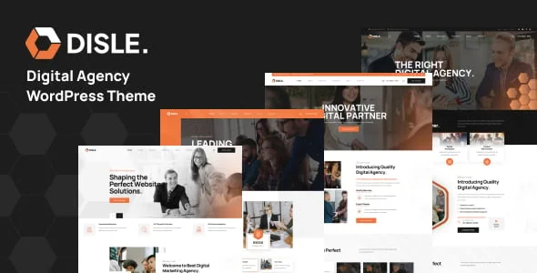 Disle - Digital Agency WordPress Theme — homepage layout