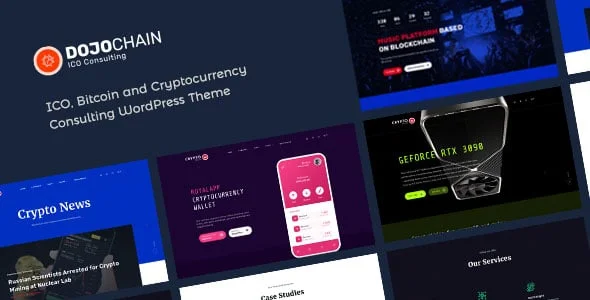 DojoChain - Cryptocurrency Consulting WordPress Theme — homepage layout