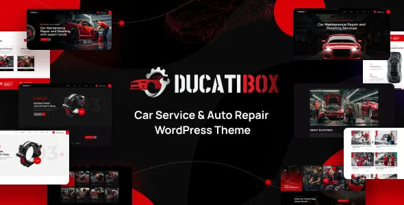 Ducatibox - Car Service & Auto Repair WordPress Theme — homepage layout