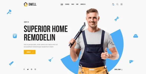Dwell - Building, Construction & Renovation Theme — interior page design