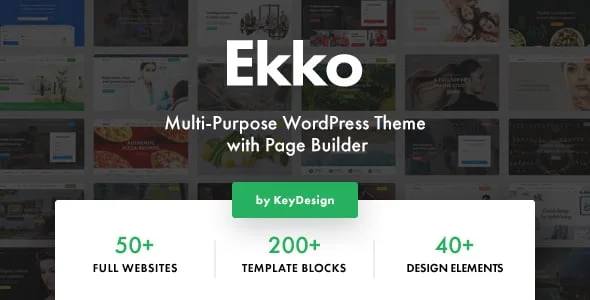 Ekko - Multi-Purpose WordPress Theme with Page Builder — homepage layout