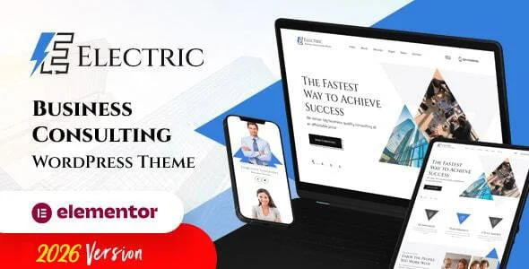 Electric - Elementor Business Consulting WordPress Theme​ — homepage layout
