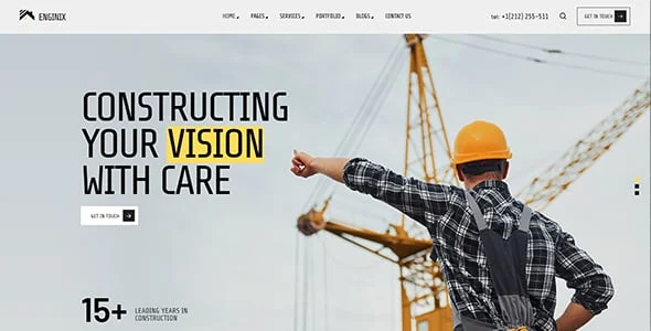 Enginix - Construction & Building WordPress Theme — interior page design