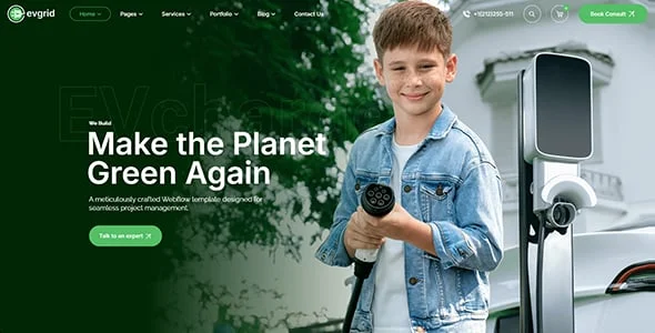 EVgrid - EV Charging Station WordPress Theme — interior page design