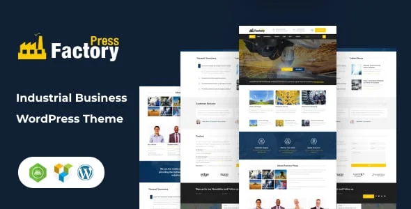 FactoryPress - Factory, Company And Industry WP Theme — homepage layout