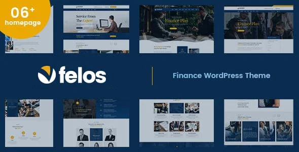Felos - Finance WordPress Theme — homepage layout