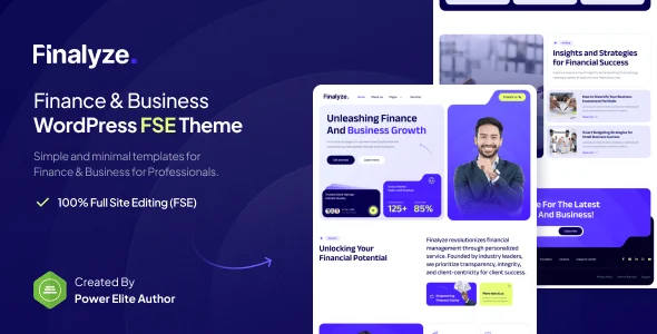 Finalyze – Finance & Business Gutenverse FSE WordPress Block Theme — homepage layout