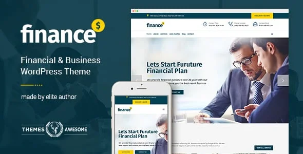 Finance - Business Accounting WordPress Theme — homepage layout