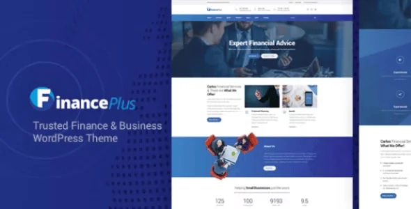 FinancePlus - Consulting Business WordPress Theme — homepage layout