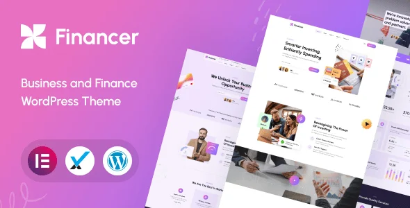 Financer - Business and Finance WordPress Theme — homepage layout