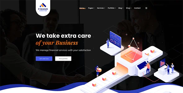 Finano - Business Finance WordPress Theme — interior page design