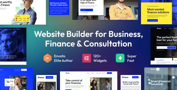Finavo - Business, Finance WordPress Theme — homepage layout
