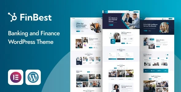 Finbest - Banking and Finance WordPress Theme — homepage layout