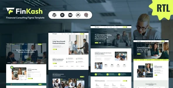 Finkash - Finance Consulting Wordpress Theme — homepage layout