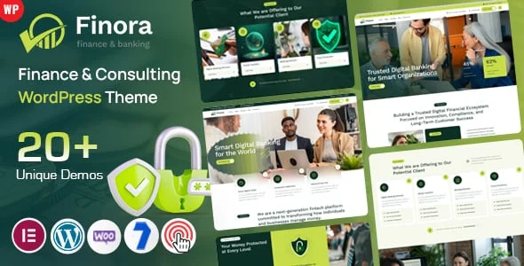 Finora - Finance & Consulting WordPress Theme — homepage layout