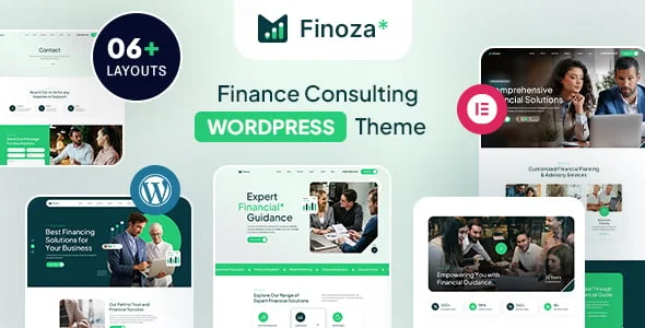Finoza | Finance Consulting WordPress Theme — homepage layout