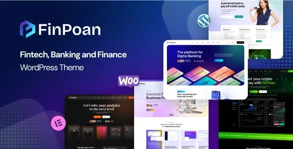 FinPoan - Fintech, Banking and Finance WordPress Theme — homepage layout