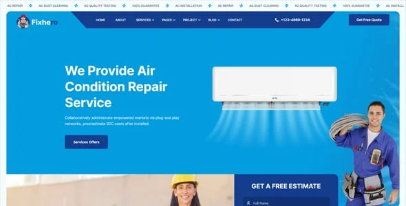Fixhero - Handyman & Repair Services WordPress Theme — interior page design