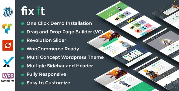 Fixit - Construction WordPress Theme — homepage layout