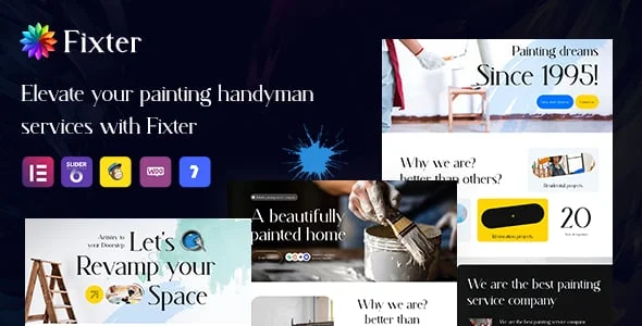 Fixter - Painting Services & Handyman Industry WordPress Theme — homepage layout