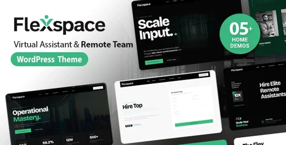 Flexspace - Virtual Assistant & Business Consulting WordPress Theme — homepage layout