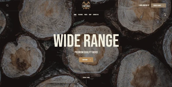 Fortunio - Carpenter, Forestry,  Wood Manufacture WordPress Theme — blog and article listing